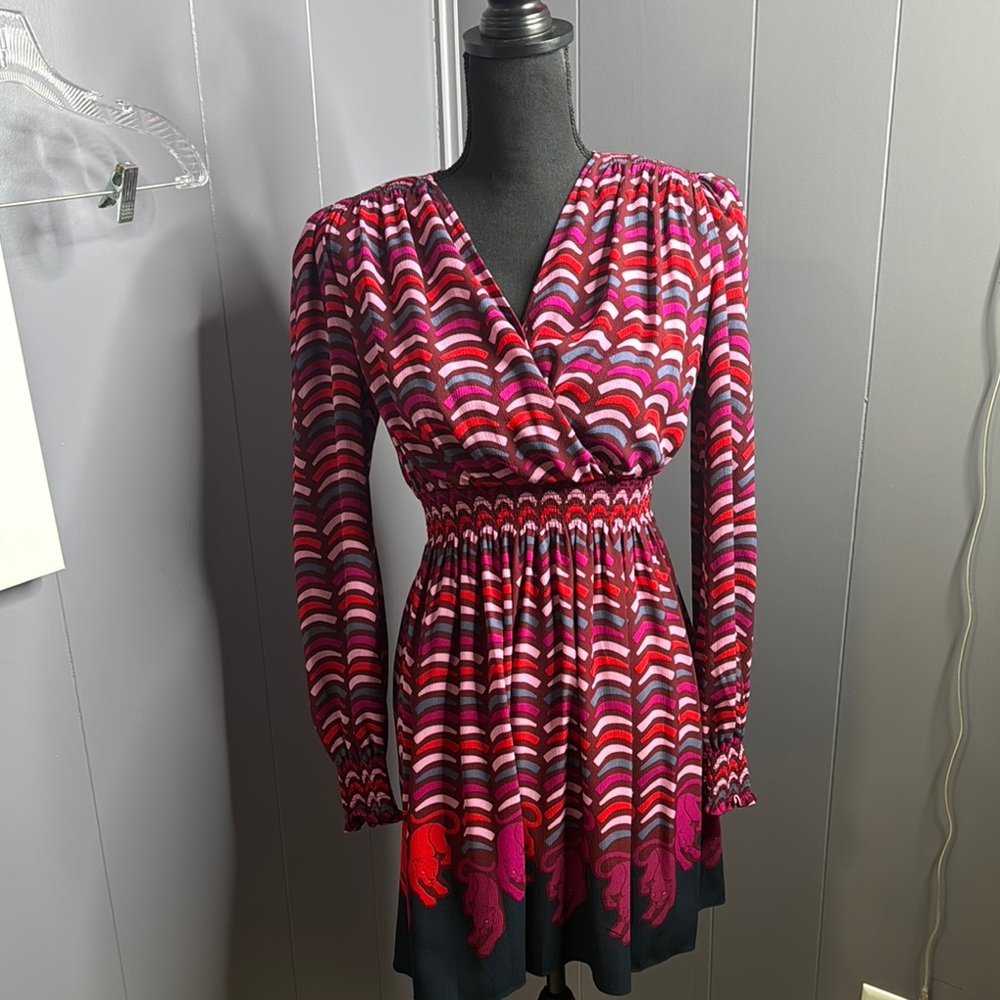 Kate Spade Pink and Blue Patterned Dress